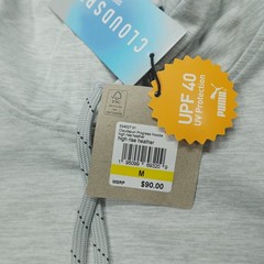 Puma Cloudspun Progress Hoodie Men’s Performance Sweatshirt Grey Heather NWT