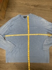 Banana Republic Men XL Sweatshirt Blue Round Neck Ribbed Knit Casual Cozy Preppy
