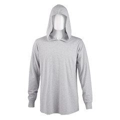 Men’s T Shirt Long Sleeve Hooded Light Weight Fishing Gym Workout Safety Hoodie
