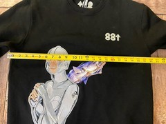 88 RISING X SORYAMA Black Crewneck Heavyweight Shirt Embroidered Robot Sz L $210