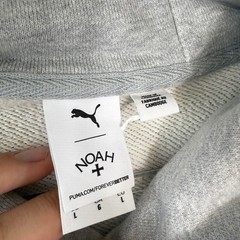 Puma Noah Hoodie Mens L Grey Distressed Panther Graphic Streetwear Sweatshirt
