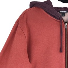 Patagonia Hoodie Mens S Organic Cotton Zip Up Two Tone Rust Plum Pullover Logo