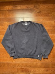 VTG Russell Athletic Sz Large Blue Purple Blank Sweatshirt Dri-Power Y2K Mexico
