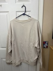 Aéropostale Men’s XL Beige Fleece Crewneck Pullover Graphic Logo Sweatshirt