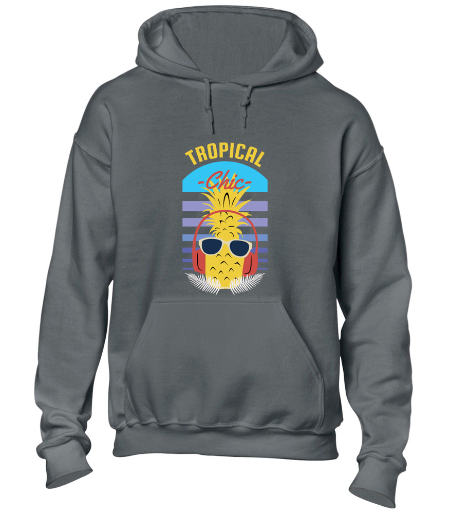 TROPICAL CHIC HOODY HOODIE FUNNY JOKE SUMMER CASUAL HOLIDAY CLOTHING TOP