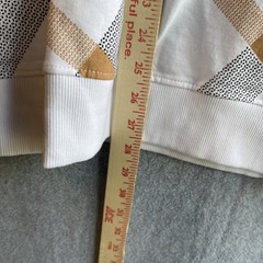 Burberry London XL Sweatshirt Crew Neck White Plaid Knit Long Sleeve 100% Cotton