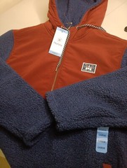 HURLEY Men’s Sherpa Anorak Half Zip Pullover Hoodie, Size Large, Obsidian NWT