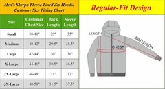 Men’s Heavy Weight Sherpa Fleece Lined Hoodie Sweater Jacket – Full Zip – S-XXL