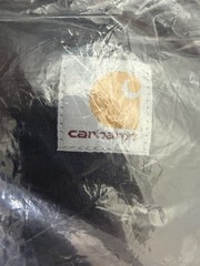 New Carhartt K288 Black 2XL Loose Fit Midweight Logo Sleeve Hoodie NWT B3