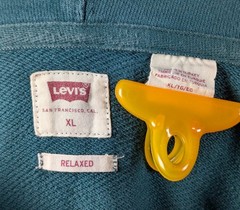 Levi’s Hoodie Mens Size XL Pullover Sweatshirt Kangaroo Pocket Green Purple