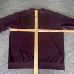 Eddie Bauer Mens Large Burgundy Plum Crewneck Sweatshirt Pullover Casual Outdoor