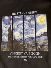 The Starry Night Adult Large Black Sweatshirt Vincent Van Gogh Museum Modern Art
