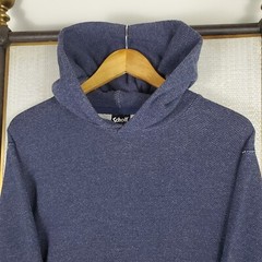 SCHOTT NYC Size Medium Mens Made in USA Hoodie Pullover Cotton Poly Blend Blue