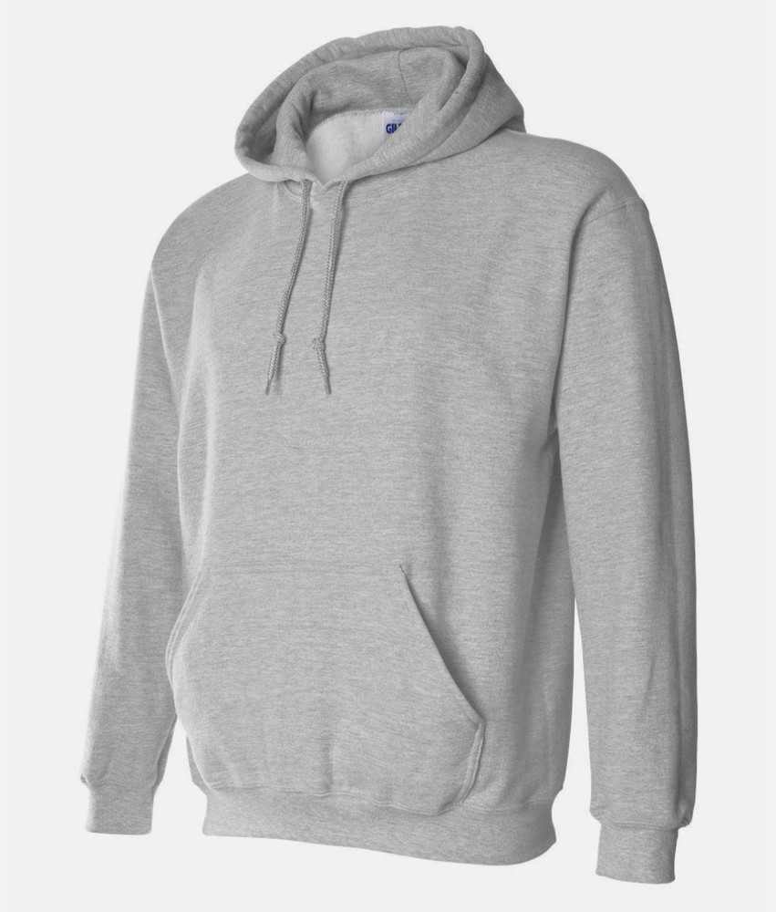 SPORT GRAY Gildan Adult Heavy Blend Pullover Hooded Sweatshirt G185, XL