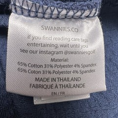 Swannies Hoodie Men’s XL Navy Blue Waffle Textured Snap Performance Sweater