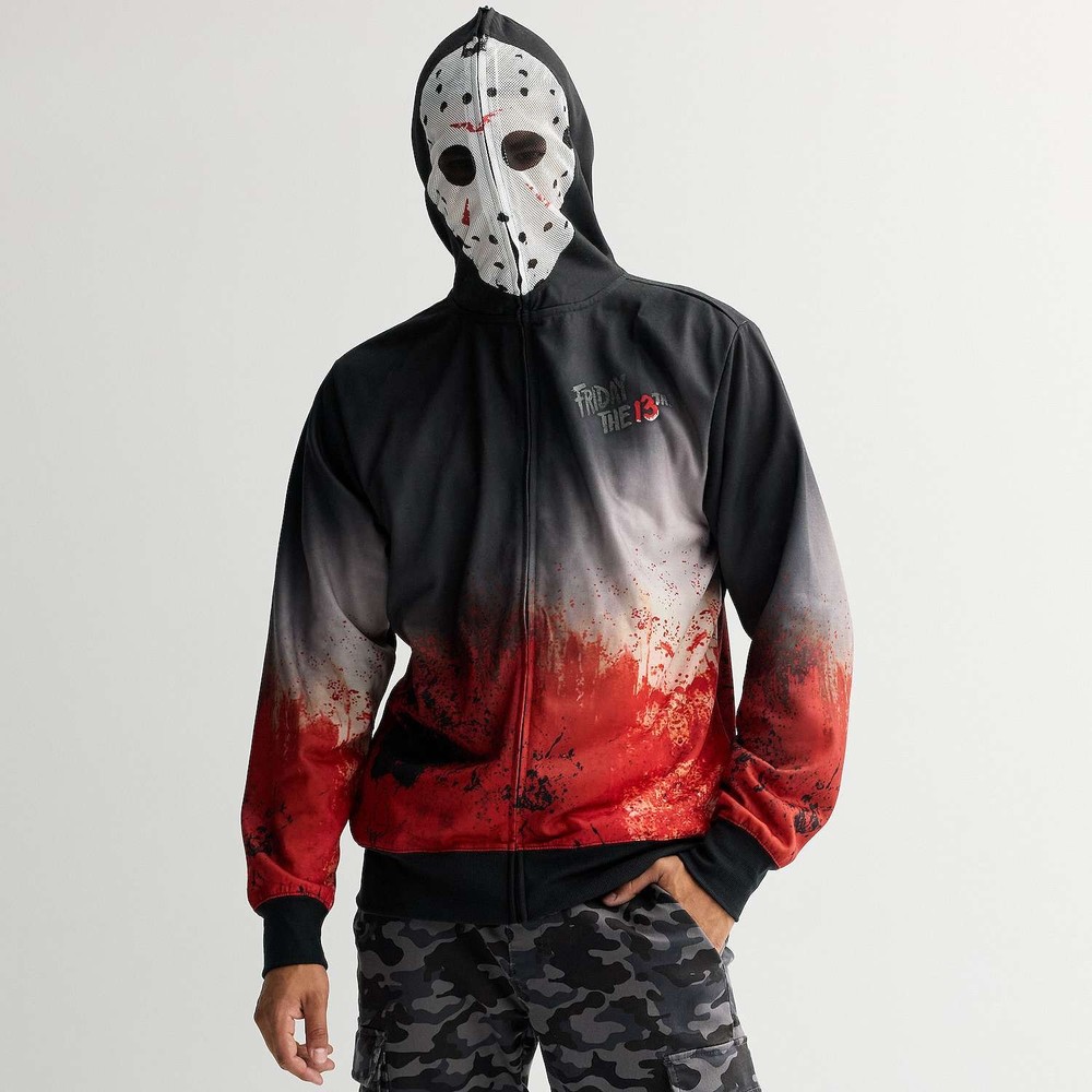 Mens Friday The 13th Hoodie Jason Voorhees Mask Halloween Costume S M L XL XXL