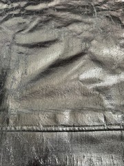 Diesel Black Gold Graphic Distressed Sweatshirt Men’s L Waxed Silver Faux Leath