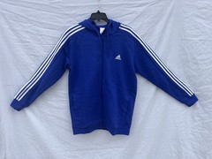 adidas Essentials Fleece 3-Stripes Full-Zip Hoodie Fleece LT Legend Ink NEW