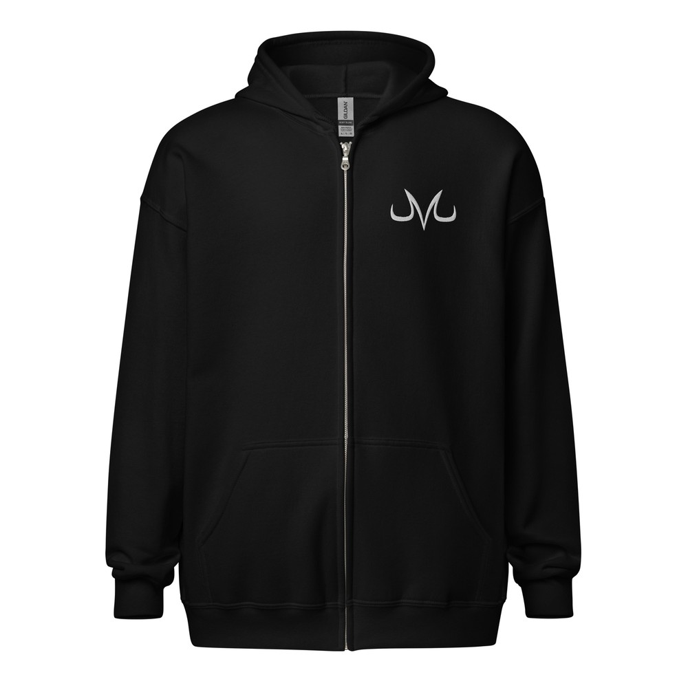 Majin Buu Vegeta Embroidered Anime Unisex heavy blend zip hoodie DBZ ANIME SHIRT