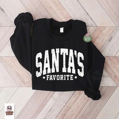 Santas Favorite Christmas Sweatshirt Holiday Funny Gift Apparel