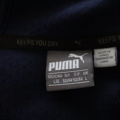 PUMA Hoodie Mens Large Activewear Pullover Sweatshirt Dark Blue Long Sleeve