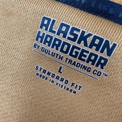 Alaskan Hardgear Duluth Trading Co Mens Large Full Zip Hoodie Ochre Brown Cotton