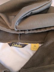 Cabela’s Fleece-lined Hoodie Men’s 2XL Camo W Green Hood Pockets Hunting Outdoor