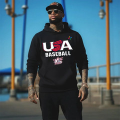 Baseball Fan Hoodie USA Style 2026 Tournament Graphic Pullover