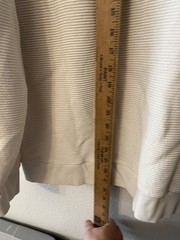 H&M Mens Sweatshirt Size XL White Fleece Regular Fit Crew Neck Pullover