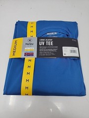 Hurley Men’s Sunny Side Hybrid Stretch Tagless UV T-Shirt M Blue