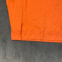 Jockey Sweatshirt Mens Medium Orange Rayon Stretch Side Slit Cozy Fleece Lined