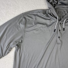 BYLT Circuit Hoodie Mens 3XL Gray Performance Pullover Stretch Tech Long Sleeve