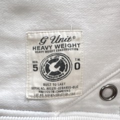 White G Unit Full Zip Hoodie, Heavy Weight, Warm