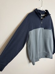 Tasc Men’s Blue Colorblock Legendary Fleece 1/4 Zip Sweatshirt XL Soft Spring