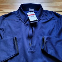 Nike Therma Fit Sweatshirt Mens LT Navy 1/4 Zip Fleece Lined Polyester School