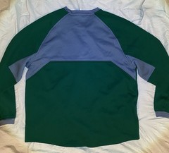 Vintage Deadstock Adidas Men’s XL Green/Grey Colorblock Crew Neck Sweatshirt