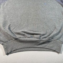 Vintage 70s 80s Sweatshirt Mens Large Gray Blue Color Block Raglan Pullover