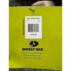 Mossy Oak Break-Up Eclipse Camo Full Zip Hoodie Mens Performance Jacket Black M