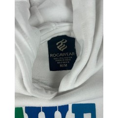 Rocawear Mens Hoodie Medium White Multicolor Logo Streetwear Hip Hop Y2K Retro