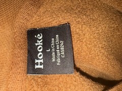Hooké Hoodie Large Brown Red Sherpa Logo Pullover Organic Cotton Outdoor L I#1
