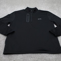 Callaway Sweatshirt Mens XL Black 1/4 Zip 100% Polyester Long Sleeve Pullover