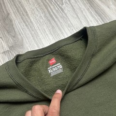 XL Blank Green Hanes Soft Sweat Crewneck Sweatshirt