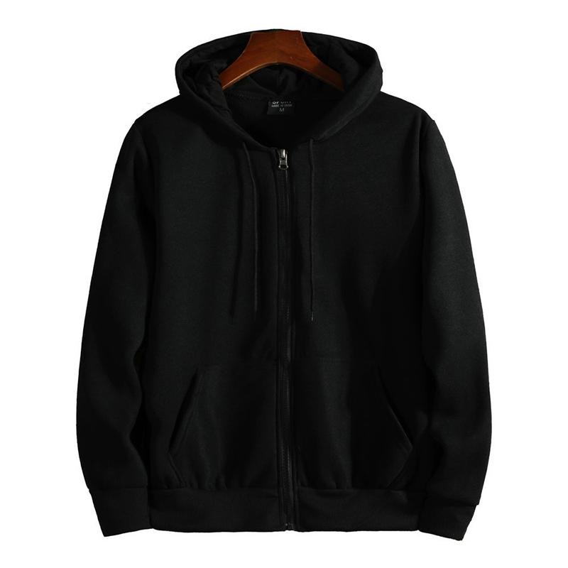 Men’s Casual Zipper Hoodie Long Sleeve Autumn Winter Loose Fit Clothing