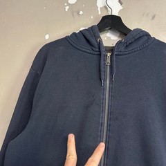 Vintage Dickies Faded Navy Thermal Lined Zip Up Hoodie Mens XL 2000s Workwear