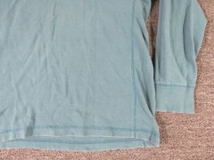 Eddie Bauer Thermal Shirt Mens XL Tall Green Round Neck Long Sleeve Pullover