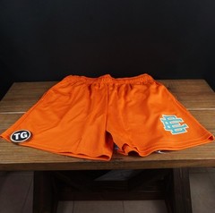 EE Eric Emanuel Basic Short Orange with Aqua Blue Logo Size XL ✅ Trusted Seller