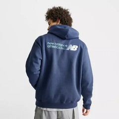 New Balance Athletics Chenille Fleece Men’s Pullover Hoodie Blue Sz. XL NWT