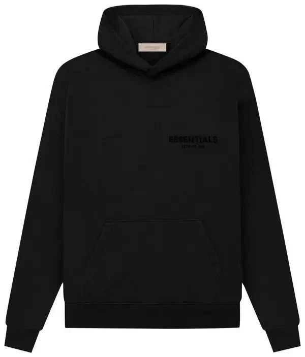 Fear of God Essentials Black Stretch Limo Hoodie Size Extra Small Authentic✅