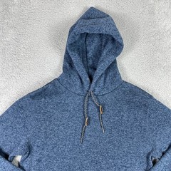 Quiksilver Keller Hood Hoodie Mens Large Blue Marl Fleece Pullover Sweatshirt