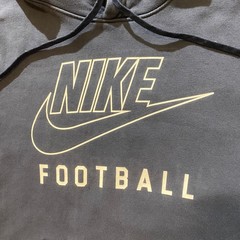 Nike Hoodie Mens L Football Club Fleece Pullover Hooded Sweatshirt Navy Logo